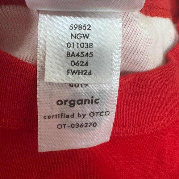 Hanna Andersson Snowman Christmas Pajama Set Kids Size 8 Red Organic Cotton PJ - Picture 5 of 8